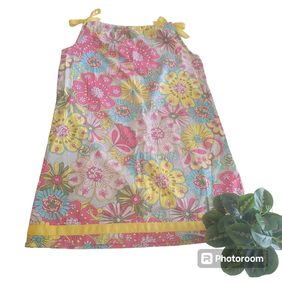 Hanna Andersson Floral Girls Dress Size 10 - Picture 2 of 6